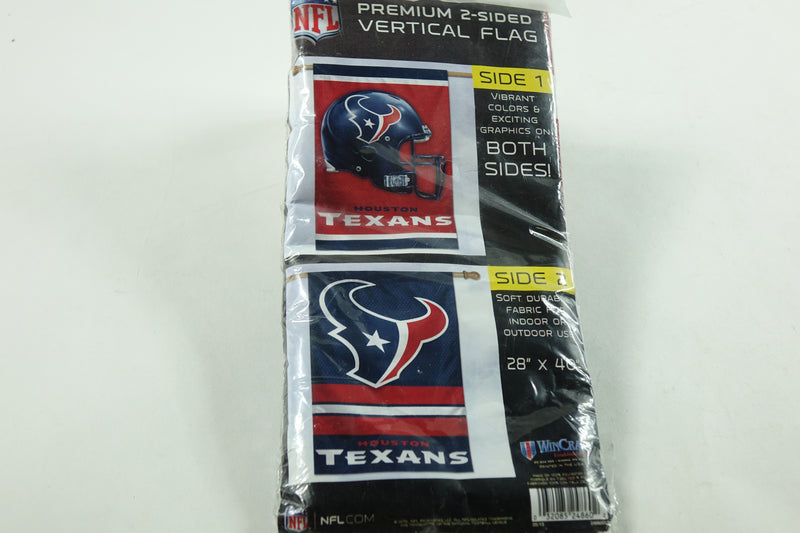 NFL Houston Texans 2 Sided Vertical Flag, 28" x 40"