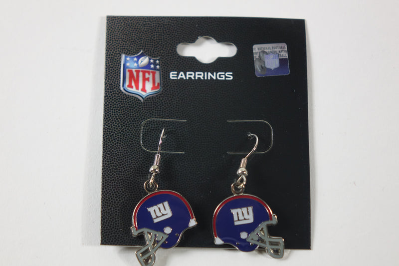 Sports Team NFL New York Giants J Hook Dangle Logo Earring Set