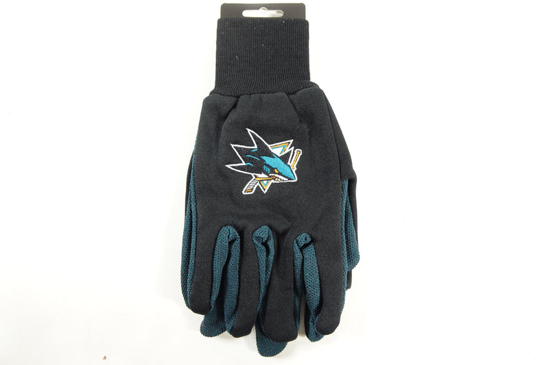 NHL San Jose Sharks Two-Tone Gloves, Green/Black