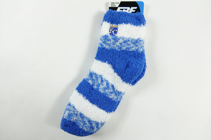 Fuzzy Zebra Socks MLB Kansas City Royals