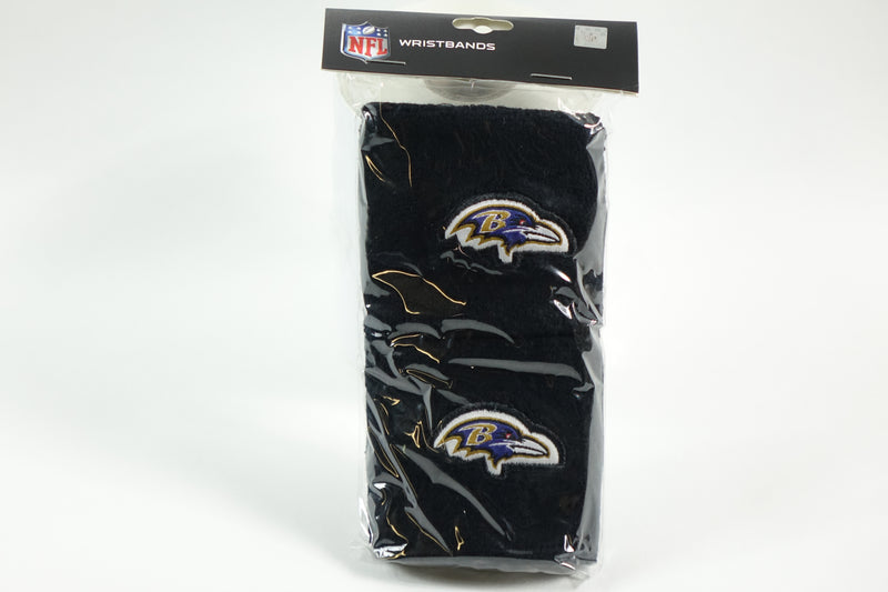 NFL Baltimore Ravens Wristbands, Black, One Size