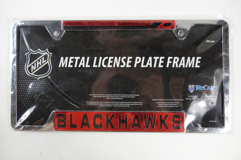 NHL Chicago Blackhawks Metal License Plate Frame