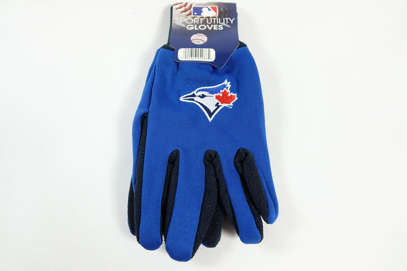 MLB Toronto Blue Jays Two-Tone Gloves, Blue/Black Small