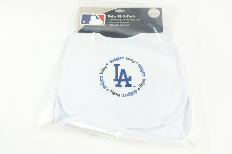 MLB Los Angles Dodgers bib pack. 2 bibs per pack.