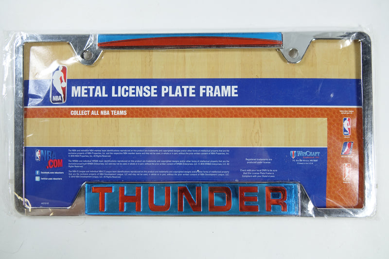 NBA Oklahoma City Thunder Metal License Plate Frame