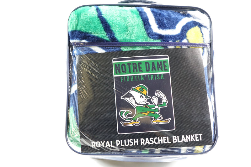 NCAA Notre Dame Fighting Irish Raschel Throw Blanket, 60" x 80", Basic