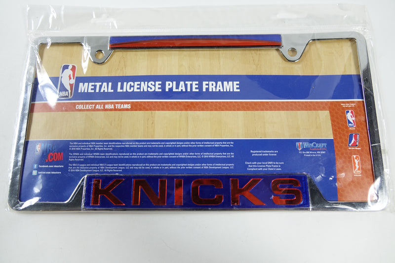 NBA New York Knicks Metal License Plate Frame