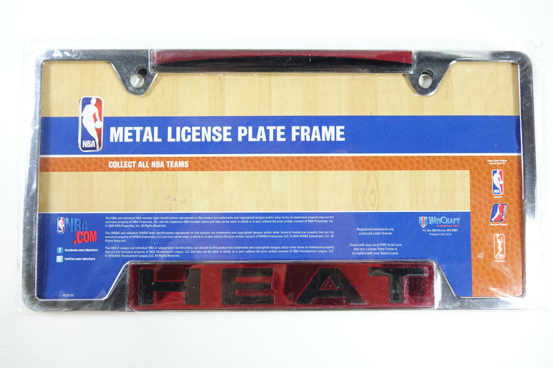 NBA Miami Heat Metal License Plate Frame