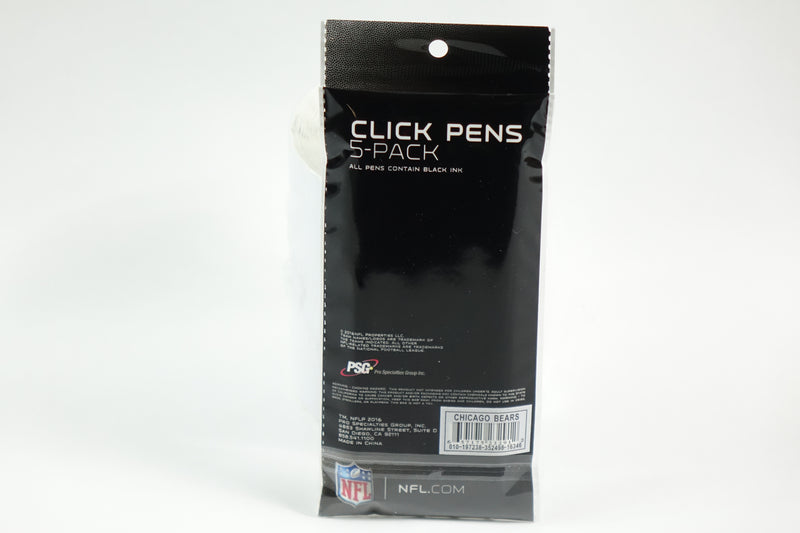 NFL Chicago Bears Retractable Click Pens - 5 Pack