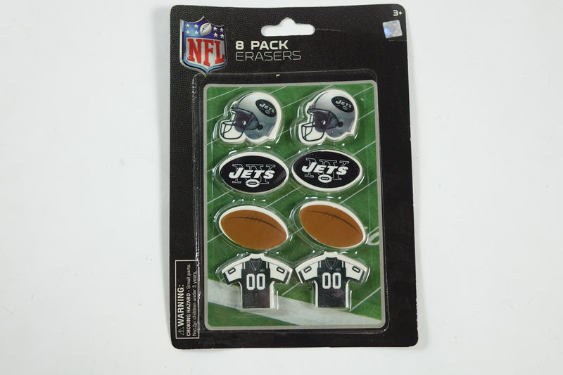 8 Pack of Erasers NFL New York Jets