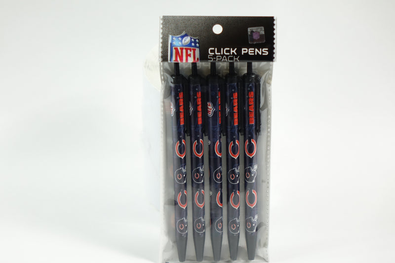 NFL Chicago Bears Retractable Click Pens - 5 Pack