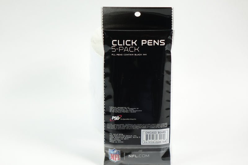 NFL Chicago Bears Retractable Click Pens - 5 Pack