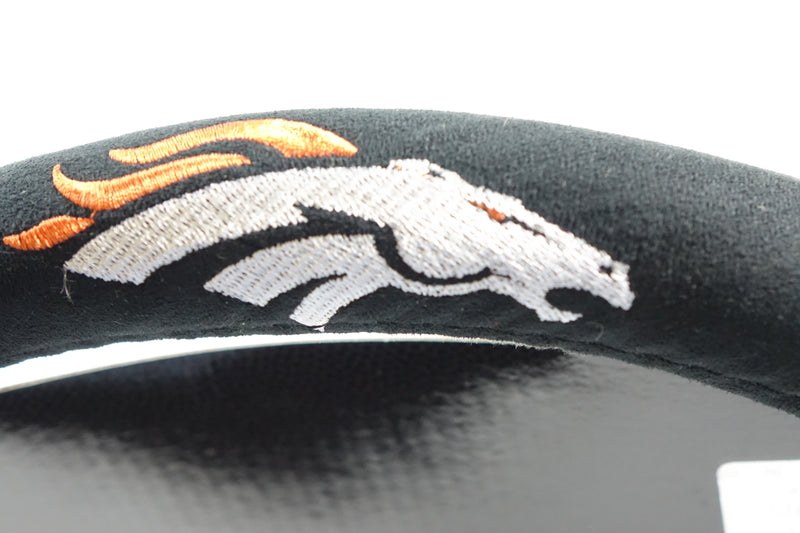 NFL 21372 Denver Broncos Embroidered Steering Wheel Cover 15 Inch Diameter