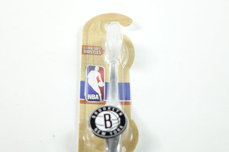 NBA Brooklyn Nets NBA-BRKN-1PKTB Toothbrush w/Extra-Soft Bristles