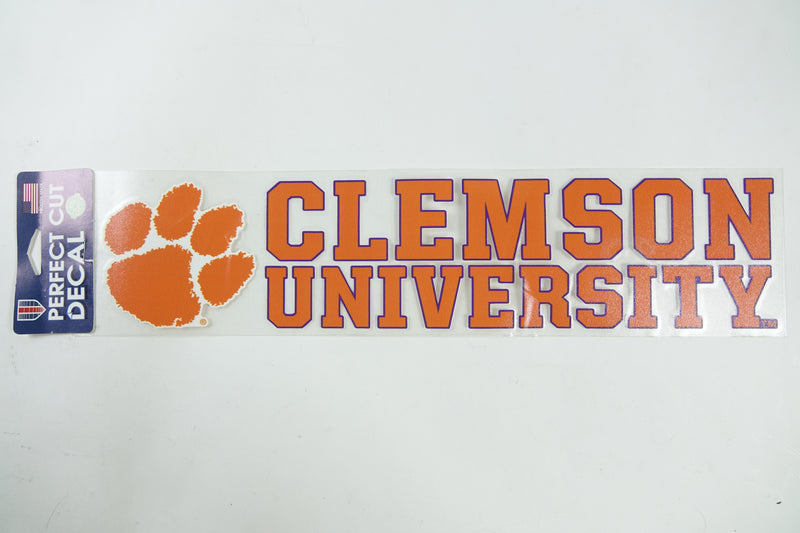 NCAA Clemson University Perfect Cut Decals, 4" x 17"