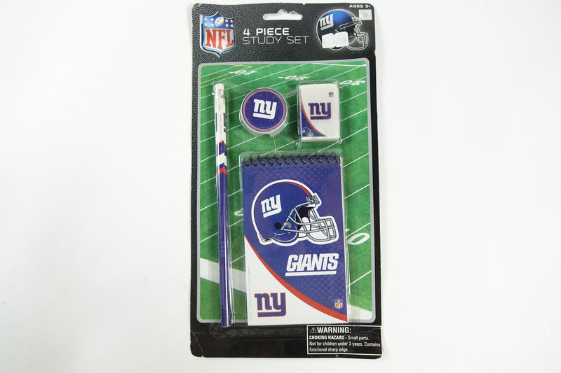 NFL New York Giants 4pk Study Kit - Pencil, Sharpener, Eraser, Pads