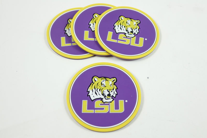 NCAA Louisiana State Tigers Vinyl Coaster Set (Pack of 4)