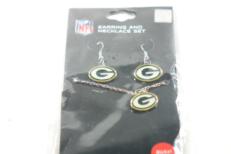 NFL Green Bay Packers GREEN BAY PACKERS EARRING/NECKLACE SET, Green, Small S