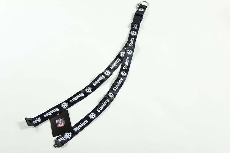 NFL Pittsburgh Steelers Lanyard, Blackout Large L