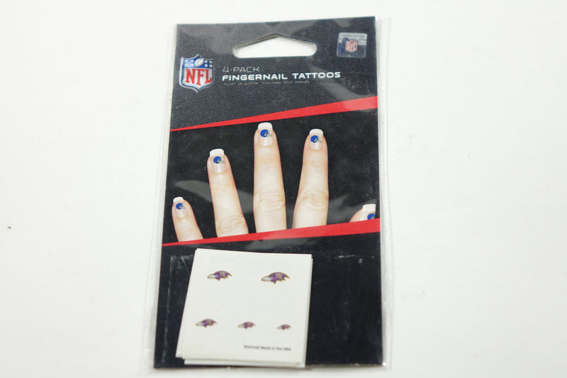 NFL Baltimore Ravens 4-Pack Temporary Nail Tattoos