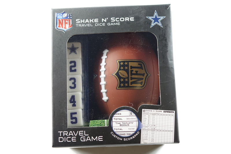 NFL Dallas Cowboys Shake N' Score Travel Dice Game One Size