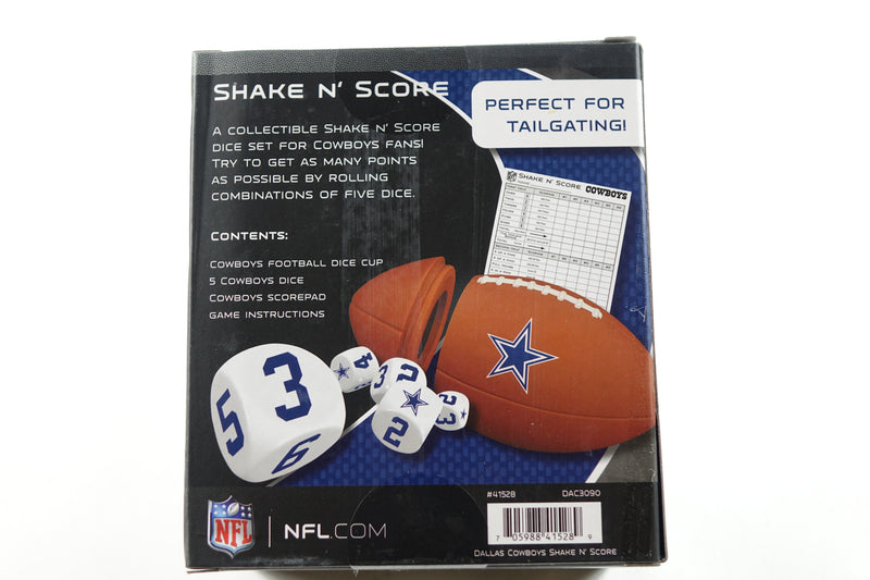 NFL Dallas Cowboys Shake N' Score Travel Dice Game One Size