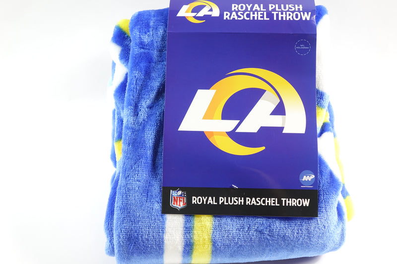 NFL Los Angeles Rams Raschel Throw Blanket, 50" x 60", Restructure