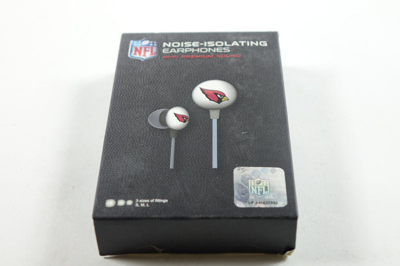 iHip NFF10200AZC NFL Arizona Cardinals Mini Ear Buds, Red/Black