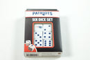 NFL New England Patriots Dice Set, One Size