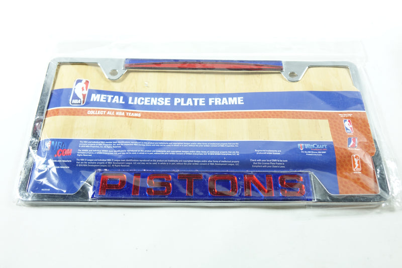 NBA Detroit Pistons Metal License Plate Frame