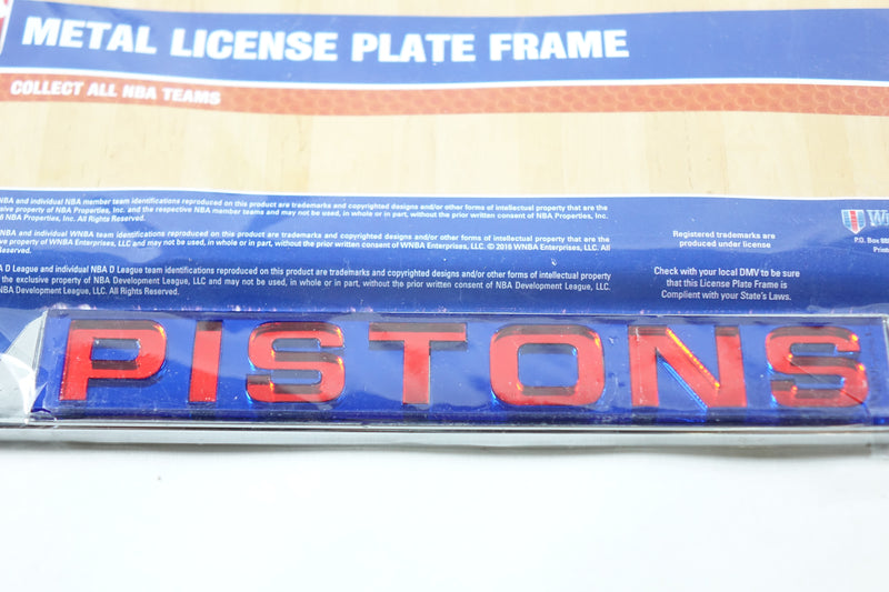 NBA Detroit Pistons Metal License Plate Frame