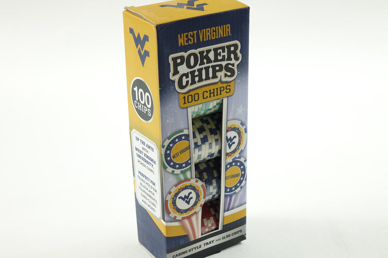 NCAA West Virginia Mountaineers 100 Piece Poker Chips One Size