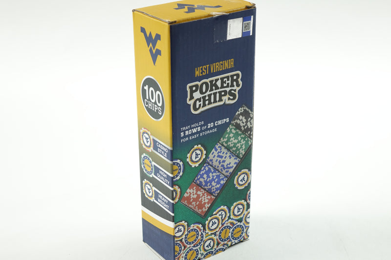 NCAA West Virginia Mountaineers 100 Piece Poker Chips One Size