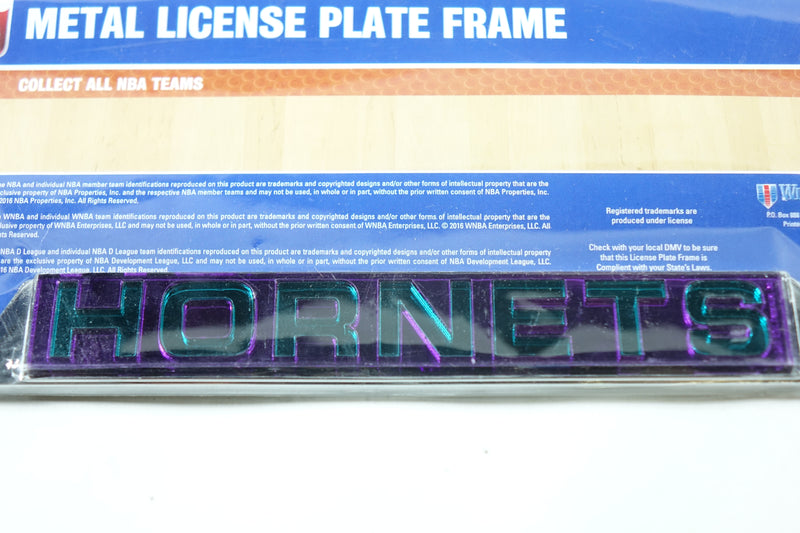 NBA Charlotte Hornets Metal License Plate Frame