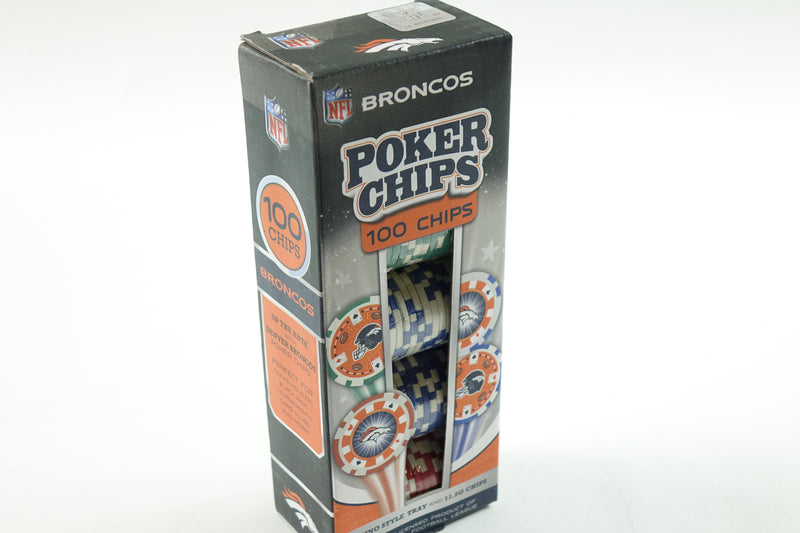 NFL Denver Broncos NFL 100-Piece Poker Chips NFL 100-Piece Poker Chips One Size