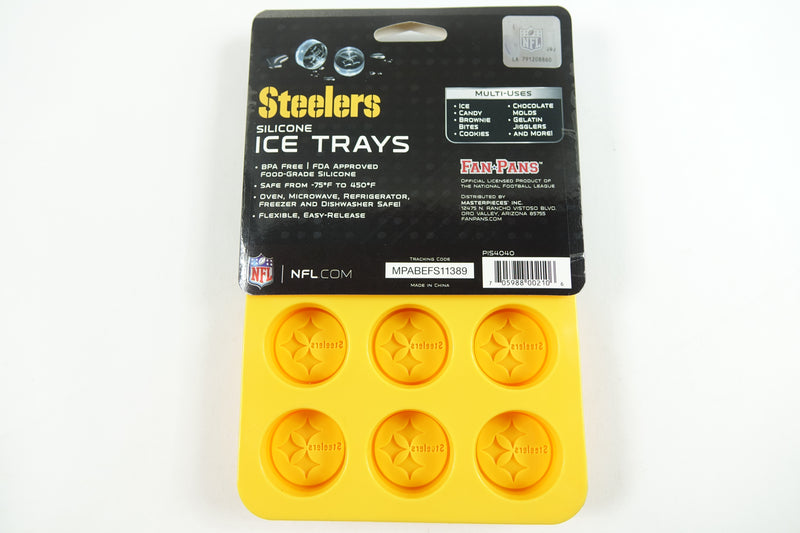 Game Day Set - FanPans NFL Pittsburgh Steelers - Silicone Ice Cube Trays 2 Pack