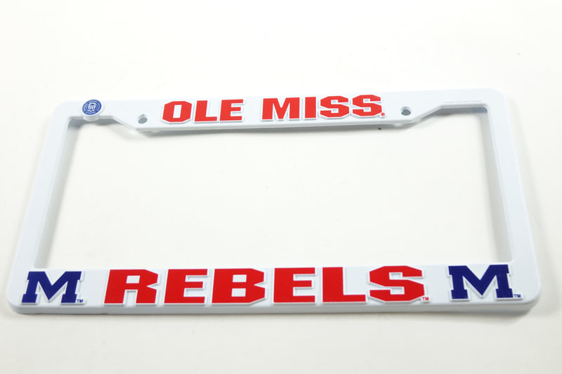 NCAA Mississippi Rebels Primary 12" x 6" Plastic Frame W' Decal Insert