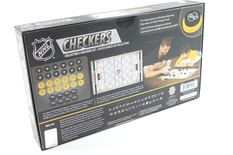 NHL Pittsburgh Penguins Checkers Board Game , 13" x 21"