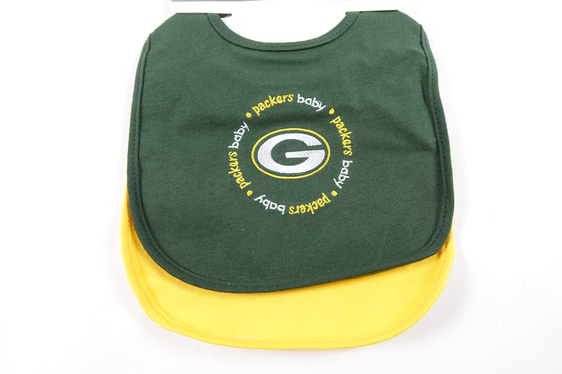 BabyFanatics Sports Themed Apparel Baby Bib Set Green Bay Packers NFL One Size