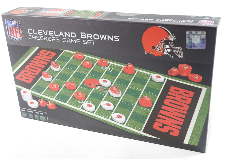 NFL Cleveland Browns Checkers Board Game Set, For 2 Playe 13" x 21"