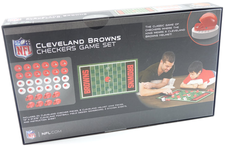 NFL Cleveland Browns Checkers Board Game Set, For 2 Playe 13" x 21"