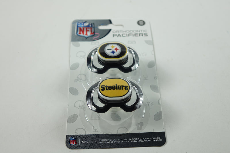 NFL Pittsburg Steelers 2 Pk Orthodontic Pacifiers