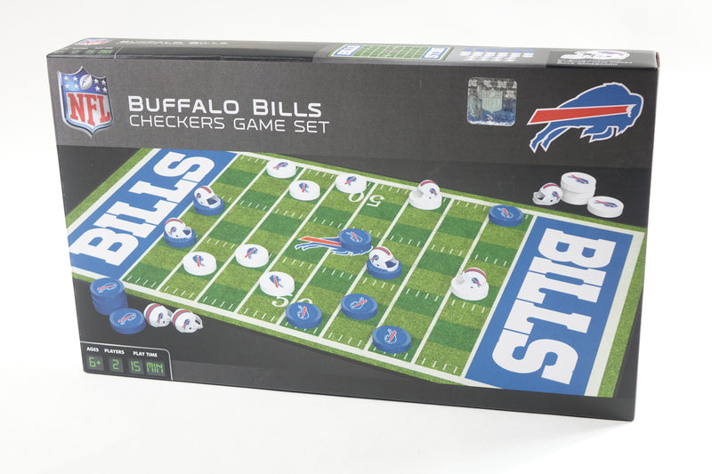 NFL Buffalo Bills Checkers Board Game Set, For 2 Players, Ages 6+