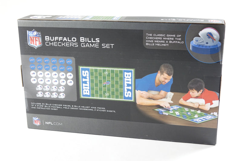 NFL Buffalo Bills Checkers Board Game Set, For 2 Players, Ages 6+