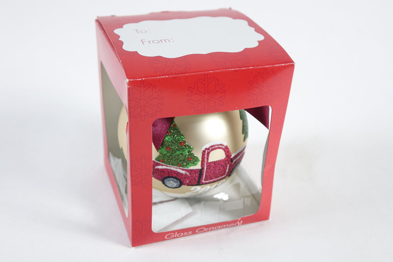 Rauch Industries Glass Christmas Ornament 2018 - Truck & Tree