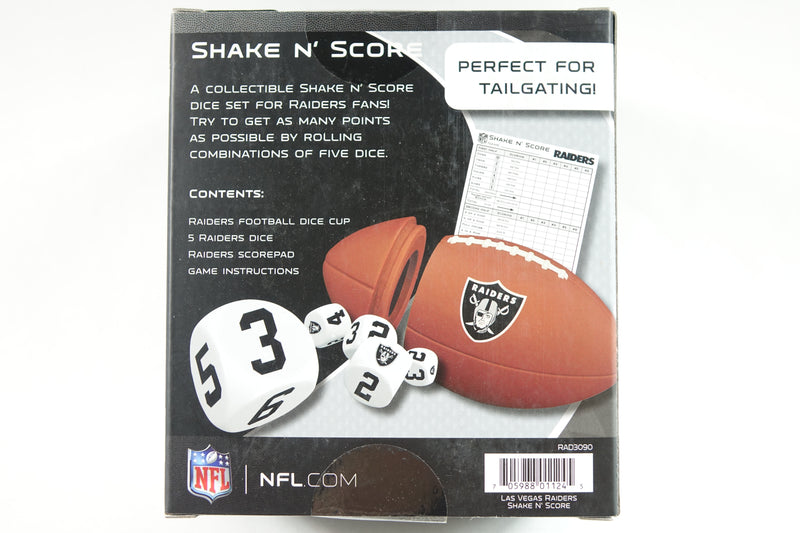 NFL Las Vegas Raiders Shake N Score Dice Game