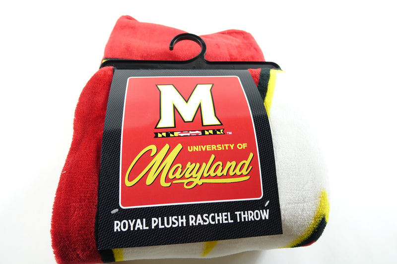 NCAA Maryland Terrapins Raschel Throw Blanket, 50" x 60", Signature