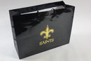 NFL New Orleans Saints Gift Bag Luxe Black, Team Color Medium M