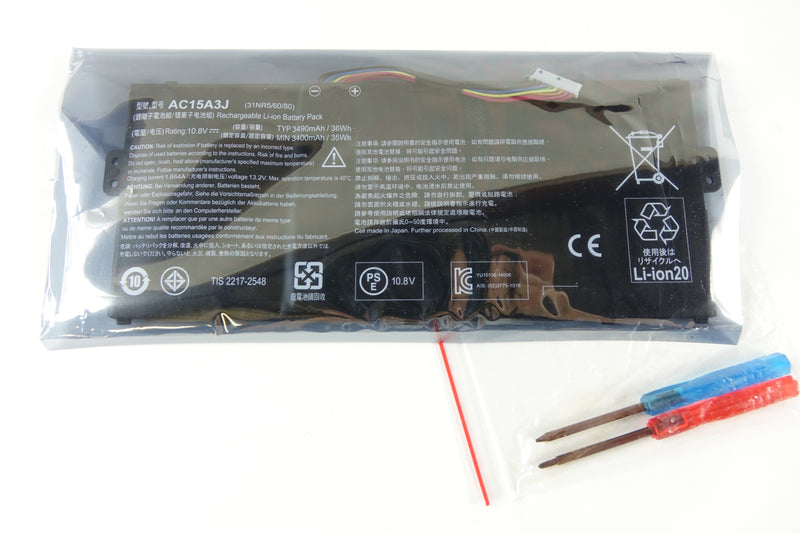 AC15A3J Rechargeable Li-ion Battery Pack 10.8V