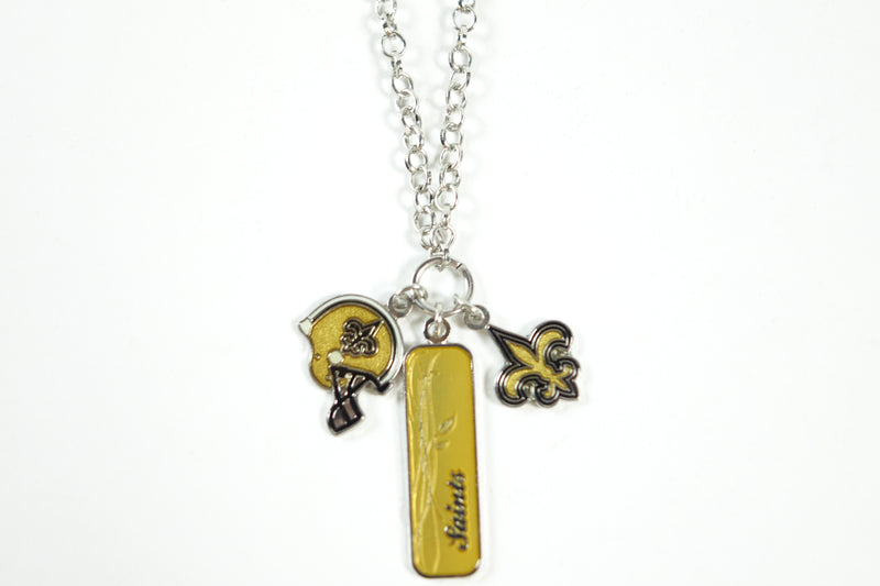 NFL New Orleans Saints Glass Bead Charm Necklace